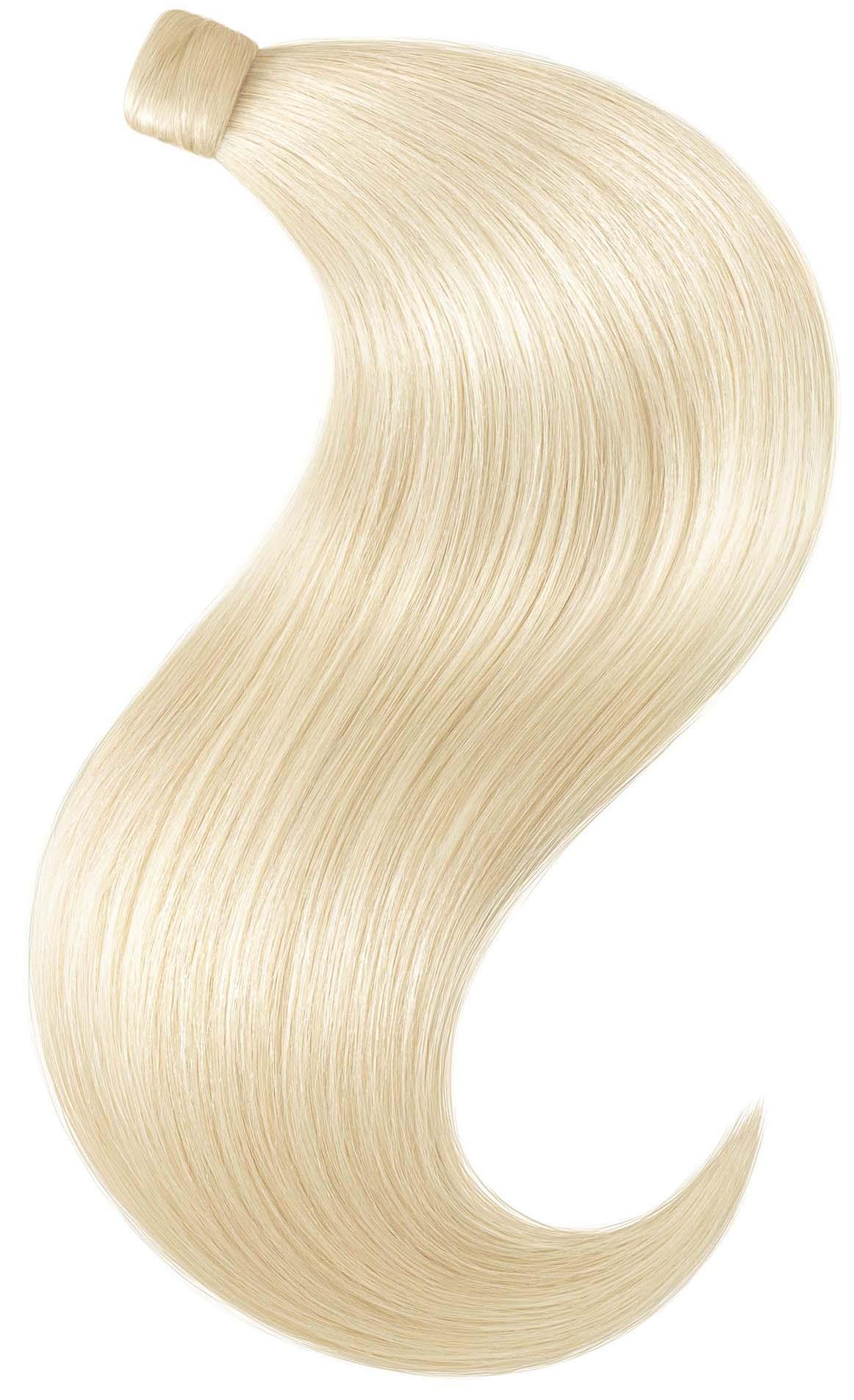 Echthaar Ponytail zum Clip-In in Hellblond, wählbare Längen von 35 bis 55 cm – Rubin Extensions®