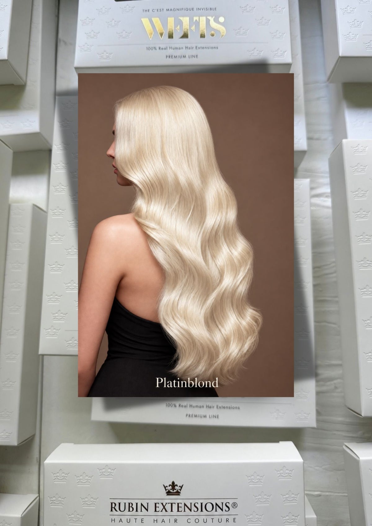 Echthaar Extensions in Platinblond – Rubin Extensions®