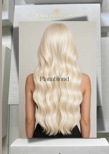 Echthaar Extensions in Platinblond – Rubin Extensions®