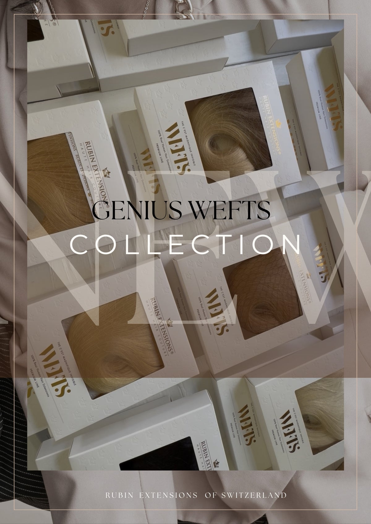 Genius Wefts Collection von Rubin Extensions® – Tape-in Haartressen aus Echthaar in vielen Farben