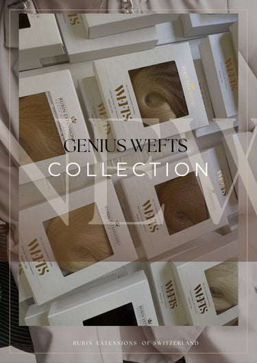 Genius Wefts Collection von Rubin Extensions® – Tape-in Haartressen aus Echthaar in vielen Farben