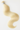 Nahaufnahme welliger Echthaarspitzen in Goldblond, 100% Remy Echthaar – Rubin Extensions®