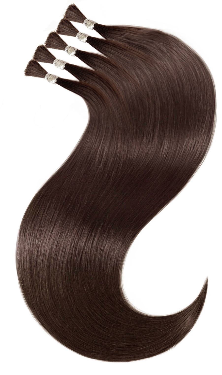Bulk Hair Rohhaar in Kastanien-Dunkelbraun, glänzende Echthaarsträhnen der Excellence Line – Rubin Extensions®