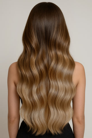 Rubin Extensions CLIP-IN EXTENSIONS - SOMBRE-BALAYAGES  Schoko-Dunkelbraun & Honigblond