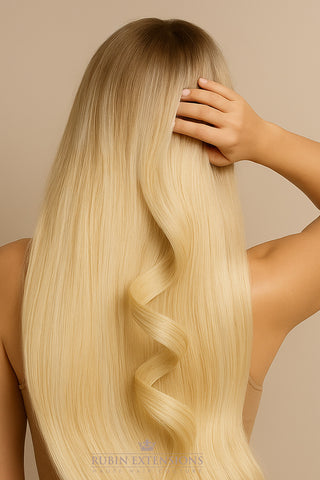 TAPE-IN EXTENSIONS ECHTHAAR  SOMBRE-BALAYAGES, Natur-Goldbraun & Hellblond