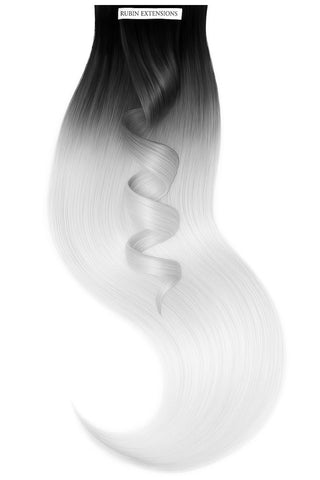 TAPE-IN EXTENSIONS ECHTHAAR, Schwarz & Light Pink-Silberblond