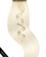 Set der unsichtbaren Tape-in Extensions in Schwarz-Braun & Platinblond, Remy Qualität Echthaar – Rubin Extensions®