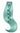 Nahaufnahme der Strähnen in Grün Pastell, Tape-in Extensions Pro Deluxe Pastell Line, 25g Echthaar – Rubin Extensions®