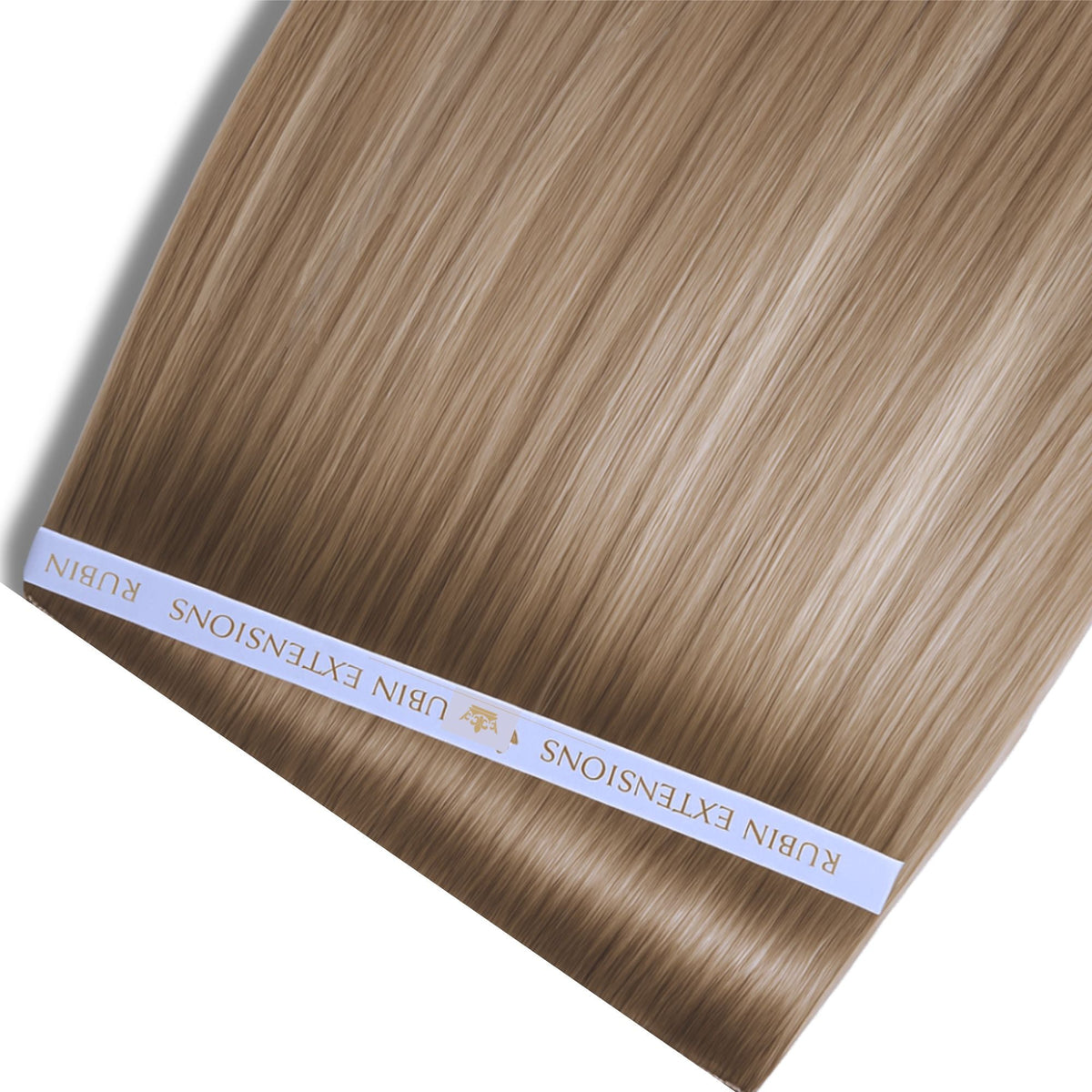 Genius Weft Tape-in Extensions im Farbton Expensive-Blonde, Premium Line, flach ausgelegte Echthaartresse – Rubin Extensions®