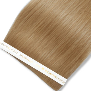 Haartressen - Genius Wefts -Tape-in Echthaar Extensions Hellbraun-Karamell Premium Line