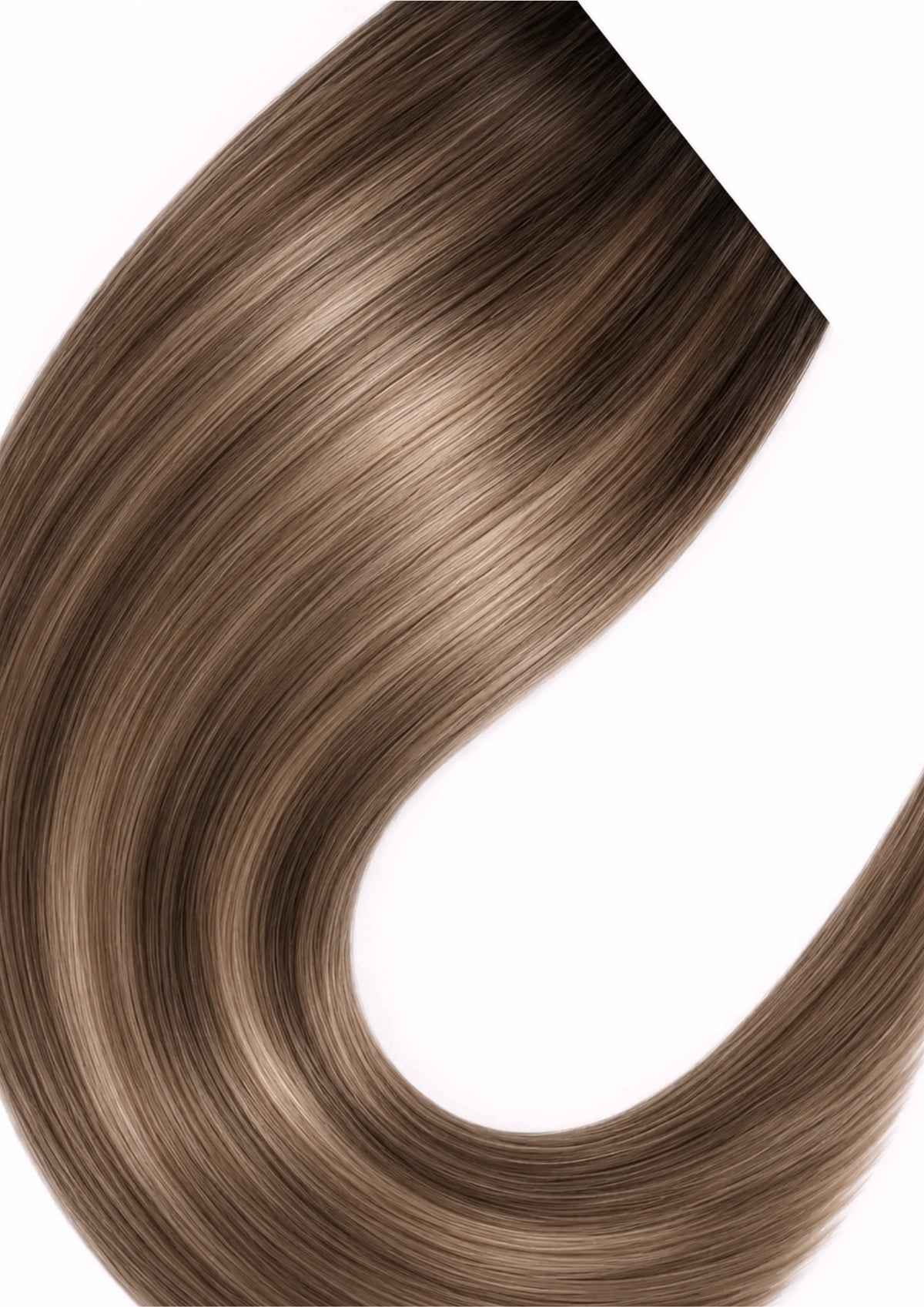 Genius Wefts Tape-in Tresse in Luis Velvet Brown aus Echthaar – Rubin Extensions®