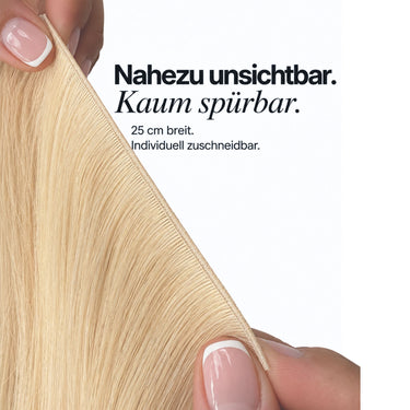 Genius Wefts Tresse – nahezu unsichtbar, kaum spürbar, 25 cm breit und individuell zuschneidbar – Rubin Extensions®