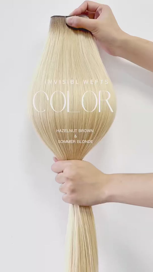 Hazelnut-Brown & Sommerblond Genius Weft Extensions