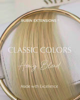 Detailaufnahme des Haaransatzes, Honigblond Ponytail Extensions