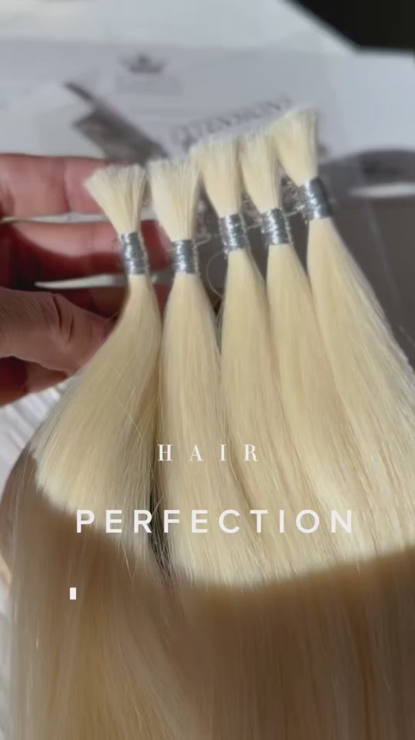 Rubin Extensions – Loses Echthaar in Hellbraun-Karamell, Länge 50–60 cm