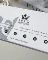 Unsichtbare Tape-in Extensions Natural Schwarz-Braun in eleganter Verpackung – Rubin Extensions