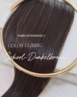 Strähnen-Detail Schoko-Dunkelbraun, Unsichtbare Tape-in Extensions