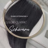 Farbmuster Schwarz auf Ring, Tape-in Extensions