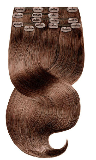 Mahagoni-Braun Remy Clip-in Haarverlängerung