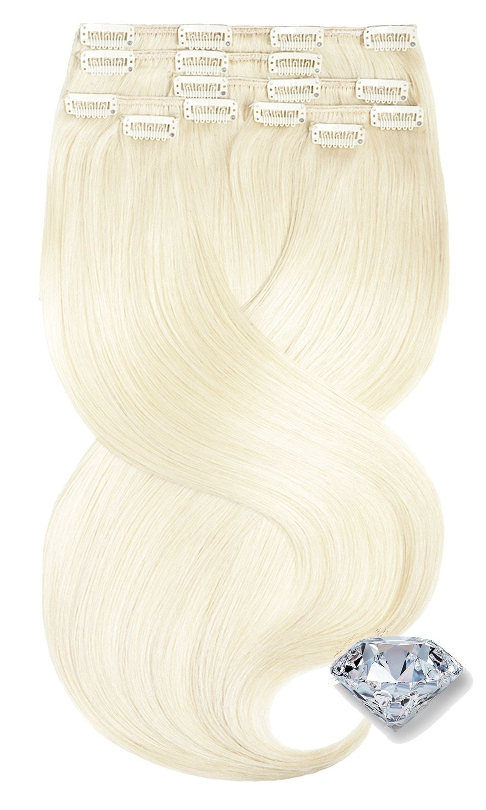 Extension a clip Linea Diamond Biondo chiaro