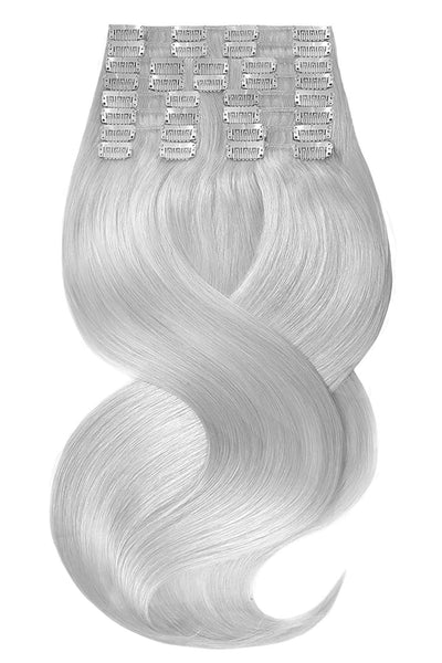 Haarverlängerung Platinblond