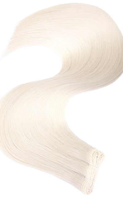 Flat Weft Hair Extensions in feinster Pro Deluxe Qualität Hellblond