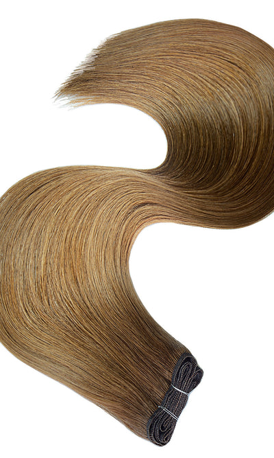 Flat Weft Hellbraun-Karamell Hair Extensions