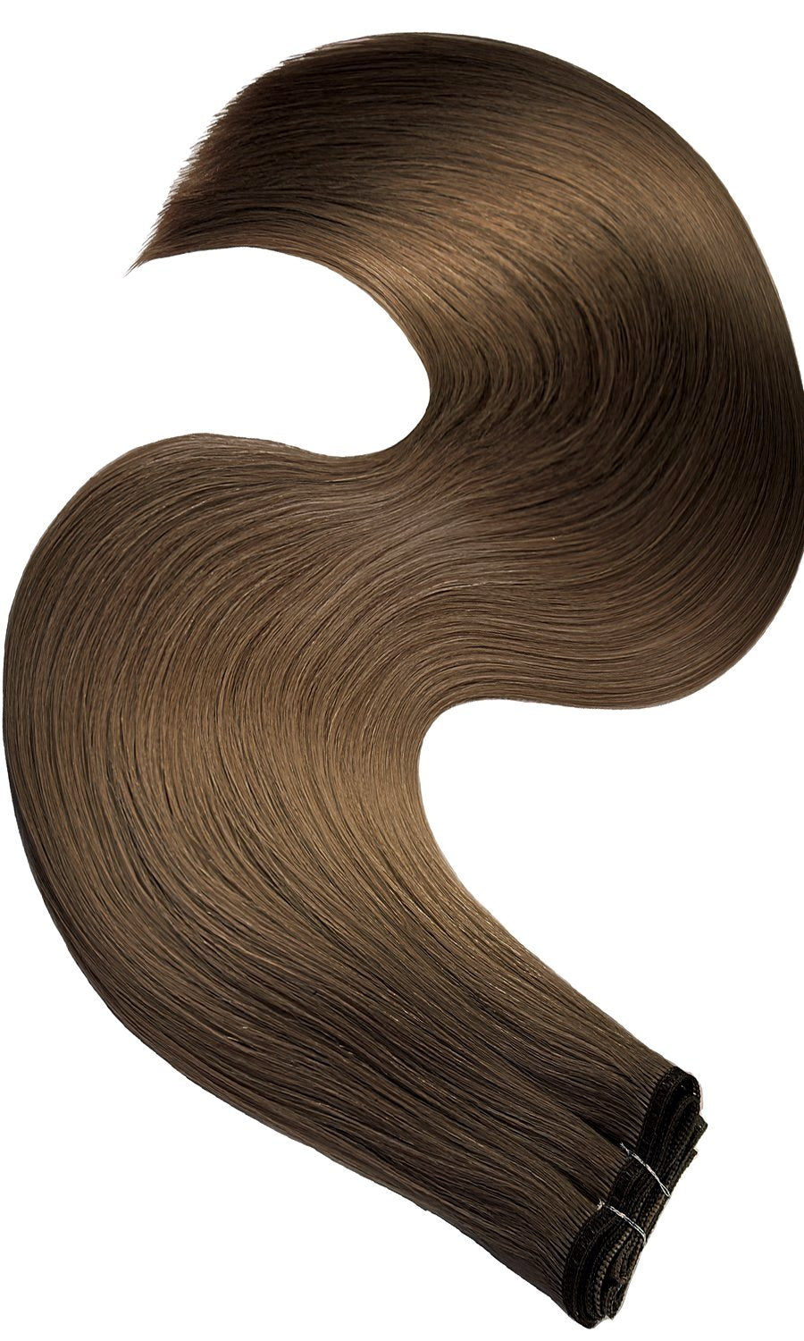 Natur-Goldbraun Flat Weft Hair Extensions in feinster Pro Deluxe Qualität