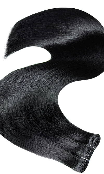 Schwarz Premium Flat Weft Hair Extensions