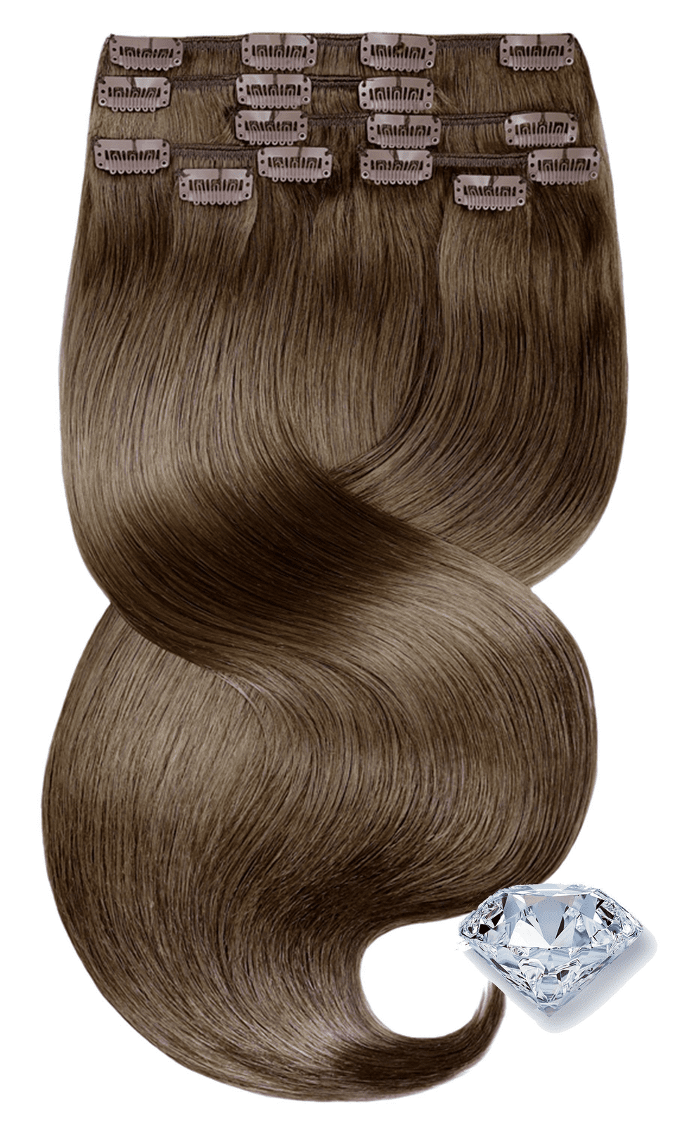One Piece Halo Hair Extensions - Natur-Goldbraun