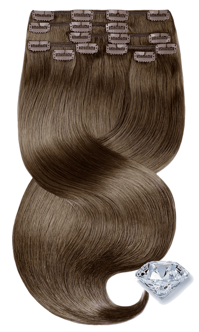 One Piece Halo Hair Extensions - Natur-Goldbraun