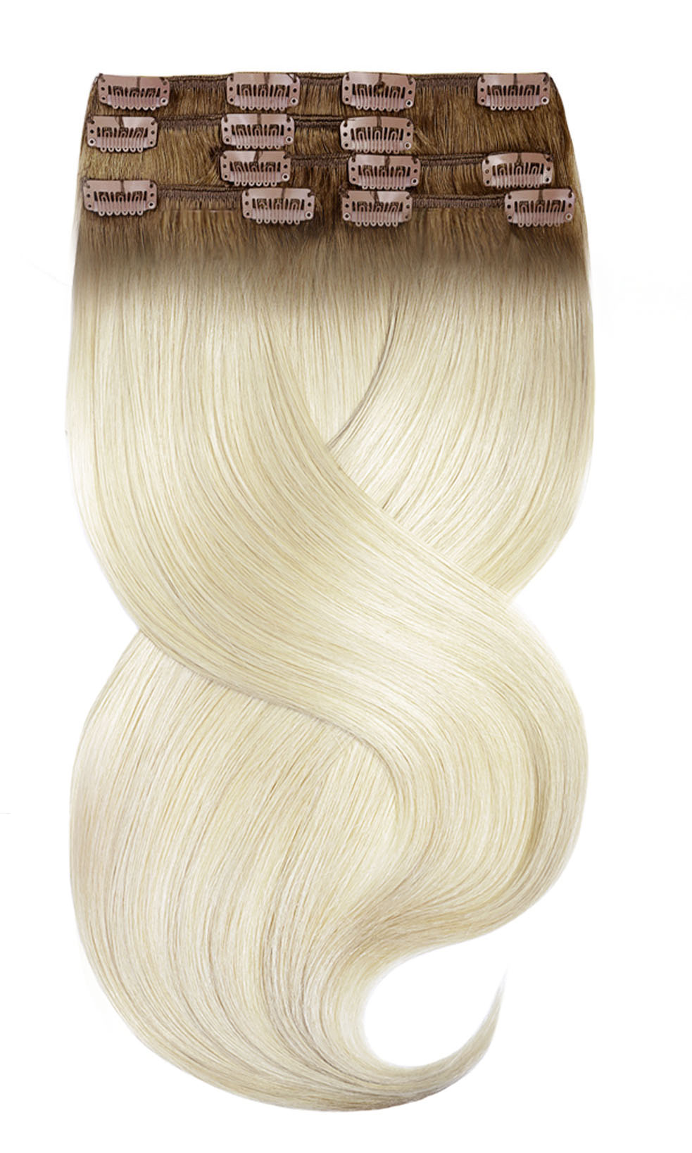 CLIP-IN EXTENSIONS KURZER-ANSATZ Light Natur-Goldbraun & Hellblond