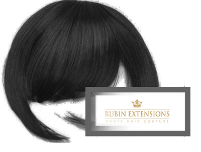 STIRNFRANSEN Schwarz Clip-in Bangs
