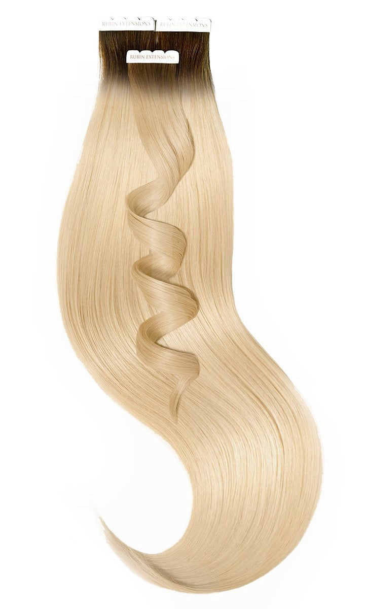 TAPE-IN EXTENSIONS ECHTHAAR, Schoko-Dunkelbraun & Honigblond