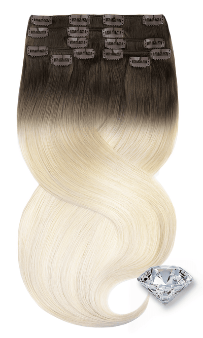 PURE DIAMONDS LINE Sombre Beige Human Hair Clip-in Extensions