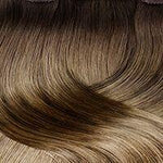 color:short ombre Schoko-Dunkelbraun & Natur-Goldbraun